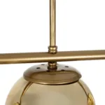 GloboStar® CITY 202-0045 Μοντέρνο Κρεμαστό Φωτιστικό Μπάλα Τρίφωτο 3 x E27 IP20 Χρυσό Μέταλλο με Διάφανο Γυαλί - Μ55 x Π15 x Υ43cm - Image 7