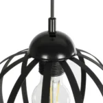 GloboStar® LUSE 202-0048 Μοντέρνο Κρεμαστό Φωτιστικό Πλέγμα Μονόφωτο 1 x E27 IP20 Μαύρο Μέταλλο- Μ24 x Π24 x Υ70cm - Image 7