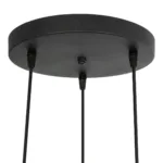 GloboStar® LUSE 202-0049 Μοντέρνο Κρεμαστό Φωτιστικό Πλέγμα Τρίφωτο 3 x E27 IP20 Μαύρο Μέταλλο - Μ30 x Π30 x Υ70cm - Image 8