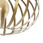 GloboStar® STAR 202-0050 Μοντέρνο Φωτιστικό Οροφής Πλέγμα Μονόφωτο 1 x E27 IP20 Χρυσό Μέταλλο - Μ40 x Π40 x Υ27cm - Image 8