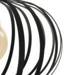 GloboStar® STAR 202-0051 Μοντέρνο Φωτιστικό Οροφής Πλέγμα Μονόφωτο 1 x E27 IP20 Μαύρο Μέταλλο - Μ40 x Π40 x Υ27cm - Image 7