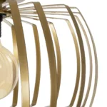 GloboStar® STAR 202-0053 Μοντέρνο Φωτιστικό Οροφής Πλέγμα Μονόφωτο 1 x E27 IP20 Χρυσό Μέταλλο - Μ40 x Π40 x Υ27cm - Image 7