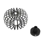 GloboStar® STAR 202-0054 Μοντέρνο Φωτιστικό Οροφής Πλέγμα Μονόφωτο 1 x E27 IP20 Μαύρο Μέταλλο - Μ40 x Π40 x Υ27cm - Image 9