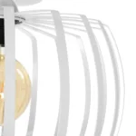 GloboStar® STAR 202-0055 Μοντέρνο Φωτιστικό Οροφής Πλέγμα Μονόφωτο 1 x E27 IP20 Λευκό Μέταλλο - Μ40 x Π40 x Υ27cm - Image 7