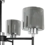 GloboStar® SHORD 202-0056 Μοντέρνο Κρεμαστό Φωτιστικό Ανάρτηση Πολύφωτο 4 x E27 IP20 Μαύρο Μέταλλο με Μελί Γυαλί - Μ40 x Π40 x Υ27cm - Image 7