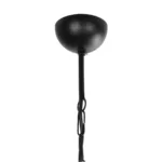GloboStar® SHORD 202-0056 Μοντέρνο Κρεμαστό Φωτιστικό Ανάρτηση Πολύφωτο 4 x E27 IP20 Μαύρο Μέταλλο με Μελί Γυαλί - Μ40 x Π40 x Υ27cm - Image 9