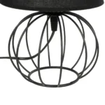 GloboStar® SHAPE 202-0057 Μοντέρνο Eπιτραπέζιο Φωτιστικό Μονόφωτο 1 x E27 IP20 Μαύρο Μέταλλο με Μαύρο Ύφασμα - Μ40 x Π40 x Υ27cm - Image 7
