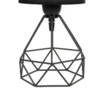 GloboStar® SHAPE 202-0059 Μοντέρνο Eπιτραπέζιο Φωτιστικό Μονόφωτο 1 x E27 IP20 Μαύρο Μέταλλο με Μαύρο Ύφασμα - Μ40 x Π40 x Υ27cm - Image 7