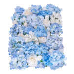 GloboStar® Artificial Garden ROSES STORY 20353 Τεχνητό Διακοσμητικό Πάνελ Λουλουδιών - Κάθετος Κήπος σύνθεση Μπλε & Μπεζ Τριαντάφυλλα Μ40 x Π60 x Υ10cm - Image 3