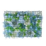 GloboStar® Artificial Garden ROSES STORY 20353 Τεχνητό Διακοσμητικό Πάνελ Λουλουδιών - Κάθετος Κήπος σύνθεση Μπλε & Μπεζ Τριαντάφυλλα Μ40 x Π60 x Υ10cm - Image 4