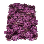 GloboStar® Artificial Garden ROSES STORY 20356 Τεχνητό Διακοσμητικό Πάνελ Λουλουδιών - Κάθετος Κήπος σύνθεση Φουξ & Βυσσινί Τριαντάφυλλα Μ40 x Π60 x Υ10cm - Image 3