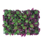 GloboStar® Artificial Garden ROSES STORY 20356 Τεχνητό Διακοσμητικό Πάνελ Λουλουδιών - Κάθετος Κήπος σύνθεση Φουξ & Βυσσινί Τριαντάφυλλα Μ40 x Π60 x Υ10cm - Image 4