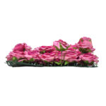 GloboStar® Artificial Garden ROSES STORY 20357 Τεχνητό Διακοσμητικό Πάνελ Λουλουδιών - Κάθετος Κήπος σύνθεση Βυσσινί Τριαντάφυλλα Μ40 x Π60 x Υ15cm - Image 2