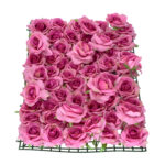 GloboStar® Artificial Garden ROSES STORY 20357 Τεχνητό Διακοσμητικό Πάνελ Λουλουδιών - Κάθετος Κήπος σύνθεση Βυσσινί Τριαντάφυλλα Μ40 x Π60 x Υ15cm - Image 3