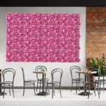 GloboStar® Artificial Garden ROSES STORY 20357 Τεχνητό Διακοσμητικό Πάνελ Λουλουδιών - Κάθετος Κήπος σύνθεση Βυσσινί Τριαντάφυλλα Μ40 x Π60 x Υ15cm - Image 6