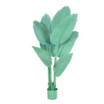 GloboStar® Artificial Garden TURQUOISE STRELITZIA 20368 Τεχνητό Διακοσμητικό Φυτό Τιρκουάζ Στερλίτσια Υ120cm