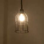 GloboStar® TALAH 203-0009 Vintage Κρεμαστό Φωτιστικό Σχοινί Μονόφωτο 1 x E27 IP20 Μαύρο Μέταλλο με Μπεζ Σχοινί - Μ15.5 x Π15.5 x Υ30cm - Image 2