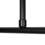 GloboStar® LATTICE 203-0017 Μοντέρνο Κρεμαστό Φωτιστικό Ράγα Πολύφωτο 6 x E27 IP20 Μαύρο & Μπρούτζινο Μέταλλο με Mελί Γυαλί - Μ120 x Π32 x Υ32cm - Image 9