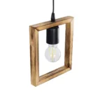 GloboStar® EDISON 203-0020 Vintage Κρεμαστό Φωτιστικό Ανάρτηση Μονόφωτο 1 x E27 IP20 Μπεζ Ξύλο - Μ19 x Π5 x Υ22cm - Image 6