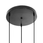 GloboStar® YASAM 203-0022 Vintage Κρεμαστό Φωτιστικό Πλέγμα Τρίφωτο 3 x E27 IP20 Μαύρο Ρατάν - Μ42 x Π42 x Υ54cm - Image 8