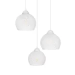 GloboStar® YASAM 203-0023 Vintage Κρεμαστό Φωτιστικό Πλέγμα Τρίφωτο 3 x E27 IP20 Λευκό Ρατάν - Μ42 x Π42 x Υ54cm - Image 6