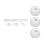 GloboStar® YASAM 203-0027 Vintage Κρεμαστό Φωτιστικό Ράγα Τρίφωτο 3 x E27 IP20 Λευκό Ρατάν - Μ45 x Π18 x Υ30cm - Image 10
