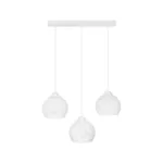 GloboStar® YASAM 203-0027 Vintage Κρεμαστό Φωτιστικό Ράγα Τρίφωτο 3 x E27 IP20 Λευκό Ρατάν - Μ45 x Π18 x Υ30cm - Image 3