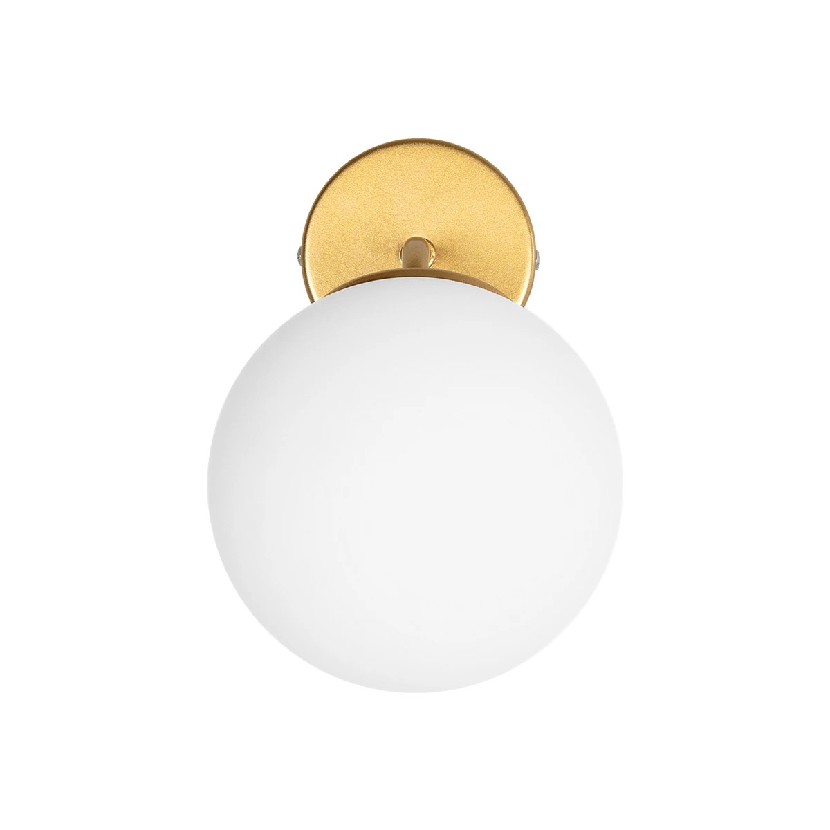 GloboStar® DALPH 203-0033 Vintage Επιτοίχιο Φωτιστικό Απλίκα Μονόφωτο 1 x E27 IP20 Χρυσό Μέταλλο με Λευκό Γυαλί - M15 x Π18 x Υ22.5cm - Image 3