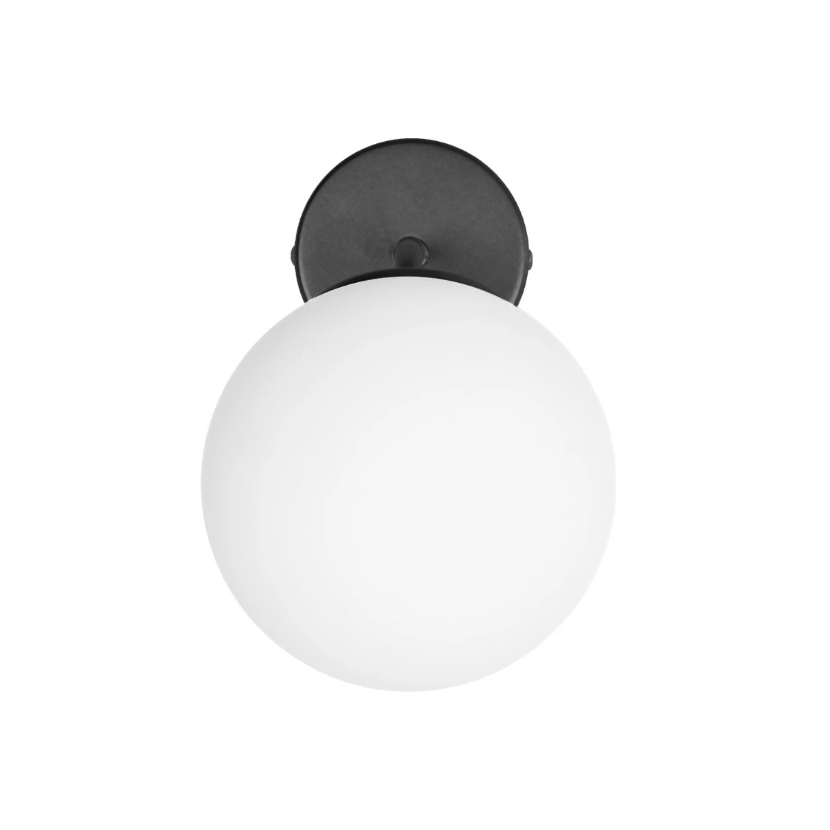 GloboStar® DALPH 203-0034 Vintage Επιτοίχιο Φωτιστικό Απλίκα Μονόφωτο 1 x E27 IP20 Μαύρο Μέταλλο με Λευκό Γυαλί - M15 x Π18 x Υ22.5cm - Image 3