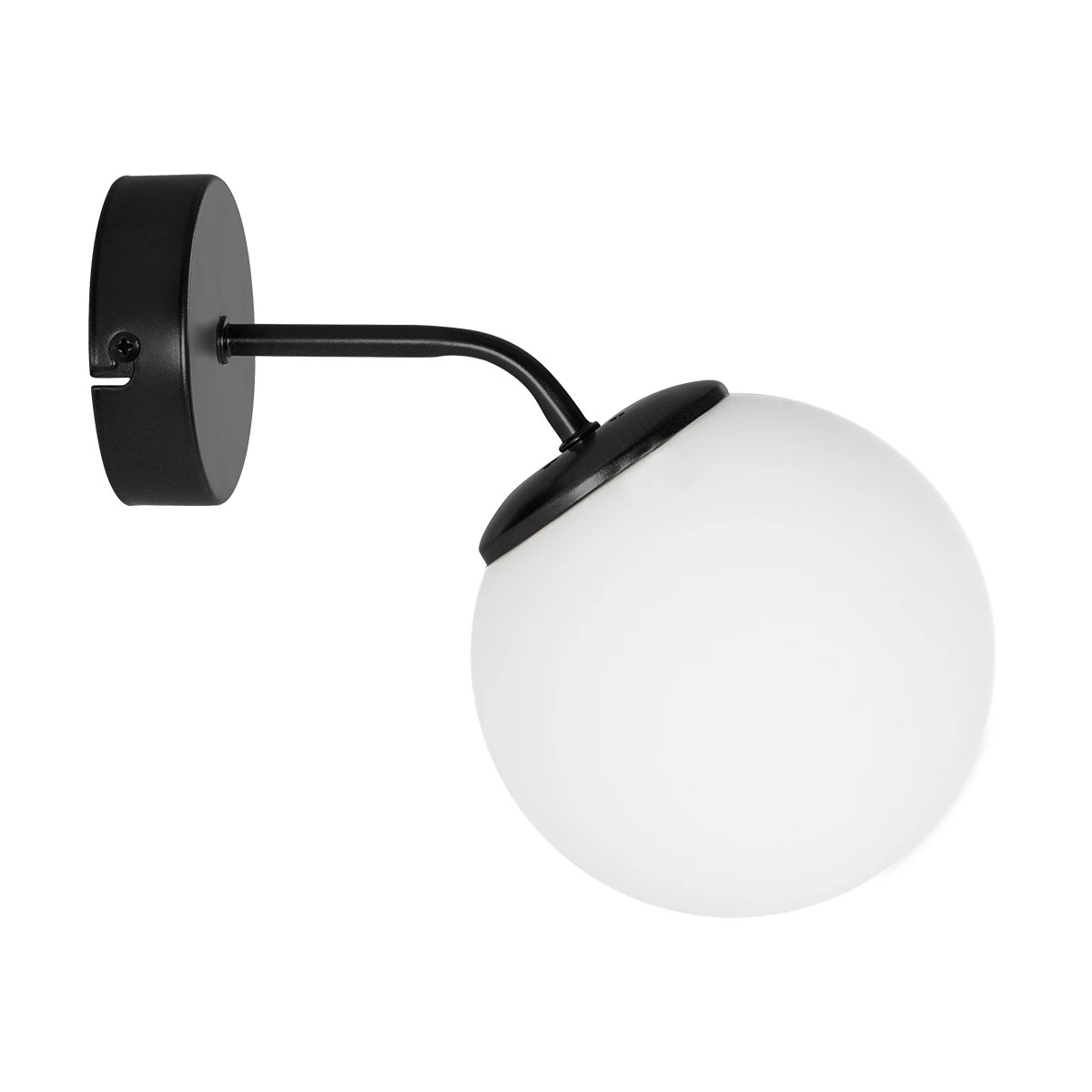 GloboStar® DALPH 203-0034 Vintage Επιτοίχιο Φωτιστικό Απλίκα Μονόφωτο 1 x E27 IP20 Μαύρο Μέταλλο με Λευκό Γυαλί - M15 x Π18 x Υ22.5cm - Image 4