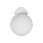 GloboStar® DALPH 203-0035 Vintage Επιτοίχιο Φωτιστικό Απλίκα Μονόφωτο 1 x E27 IP20 Λευκό Μέταλλο με Λευκό Γυαλί - M15 x Π18 x Υ22.5cm - Image 3