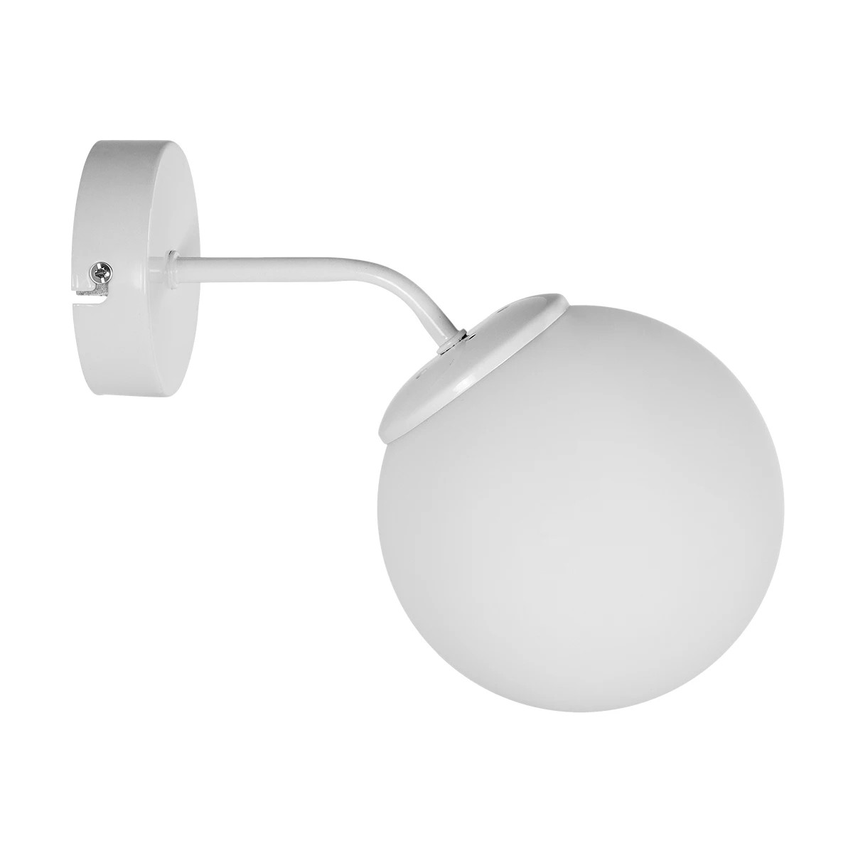 GloboStar® DALPH 203-0035 Vintage Επιτοίχιο Φωτιστικό Απλίκα Μονόφωτο 1 x E27 IP20 Λευκό Μέταλλο με Λευκό Γυαλί - M15 x Π18 x Υ22.5cm - Image 4