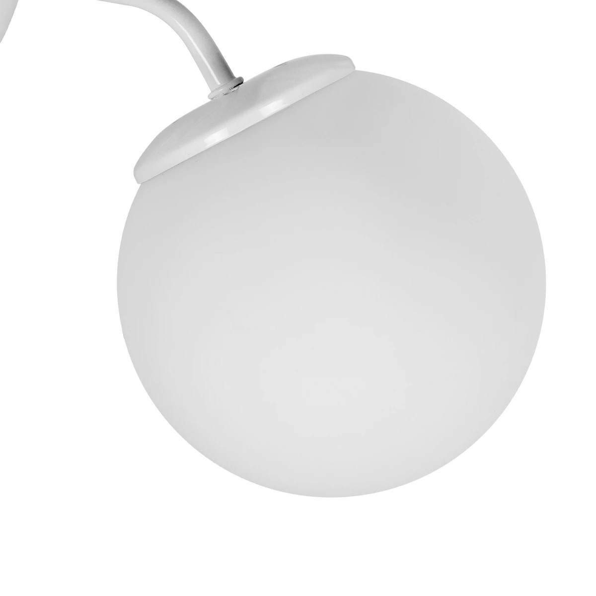 GloboStar® DALPH 203-0035 Vintage Επιτοίχιο Φωτιστικό Απλίκα Μονόφωτο 1 x E27 IP20 Λευκό Μέταλλο με Λευκό Γυαλί - M15 x Π18 x Υ22.5cm - Image 5