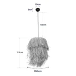 GloboStar® WEG 203-0036 Boho Κρεμαστό Φωτιστικό Καπέλο Μονόφωτο 1 x E27 IP20 Μπέζ Raffia - M45 x Π45 x Υ53cm - Image 11