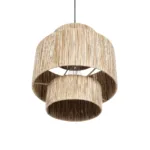 GloboStar® SALTO 203-0037 Boho Κρεμαστό Φωτιστικό Καπέλο Μονόφωτο 1 x E27 IP20 Μπέζ Σχοινί - M40 x Π40 x Υ42cm - Image 5