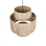 GloboStar® SALTO 203-0037 Boho Κρεμαστό Φωτιστικό Καπέλο Μονόφωτο 1 x E27 IP20 Μπέζ Σχοινί - M40 x Π40 x Υ42cm - Image 6