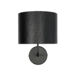 GloboStar® RALPH 203-0038 Vintage Επιτοίχιο Φωτιστικό Απλίκα Μονόφωτο 1 x E27 IP20 Μαύρο Μέταλλο με Μαύρο Ύφασμα - Μ22 x Π29 x Υ30cm - Image 3