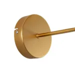 GloboStar® RALPH 203-0039 Vintage Επιτοίχιο Φωτιστικό Απλίκα Μονόφωτο 1 x E27 IP20 Χρυσό Μέταλλο με Λευκό Ύφασμα - Μ22 x Π29 x Υ30cm - Image 6