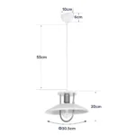 GloboStar® BILLA 203-0041 Vintage Κρεμαστό Φωτιστικό Καμπάνα Μονόφωτο 1 x E27 IP20 Λευκό & Χρυσό Μέταλλο - M30.5 x Π30.5 x Υ20cm - Image 10