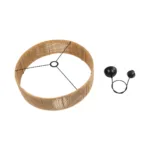 GloboStar® KYCLOS 203-0044 Boho Κρεμαστό Φωτιστικό Καπέλο Μονόφωτο 1 x E27 IP20 Μπέζ Rattan - M55 x Π55 x Υ20cm - Image 10