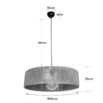 GloboStar® KYCLOS 203-0046 Boho Κρεμαστό Φωτιστικό Καπέλο Μονόφωτο 1 x E27 IP20 Μαύρο Rattan - M55 x Π55 x Υ20cm - Image 11