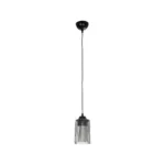 GloboStar® TORUS 203-0063 Μοντέρνο Κρεμαστό Φωτιστικό Καμπάνα Μονόφωτο 1 x E27 IP20 Μαύρο Πλαστικό - Μ10.5 x Π10.5 x Υ18.5cm - Image 3
