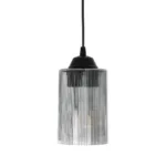 GloboStar® TORUS 203-0063 Μοντέρνο Κρεμαστό Φωτιστικό Καμπάνα Μονόφωτο 1 x E27 IP20 Μαύρο Πλαστικό - Μ10.5 x Π10.5 x Υ18.5cm - Image 4