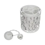 GloboStar® PETAL 203-0065 Μοντέρνο Κρεμαστό Φωτιστικό Καπέλο Μονόφωτο 1 x E27 IP20 Λευκό Πλαστικό - Μ23.5 x Π23.5 x Υ76cm - Image 10