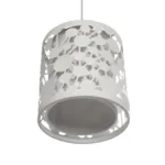 GloboStar® PETAL 203-0065 Μοντέρνο Κρεμαστό Φωτιστικό Καπέλο Μονόφωτο 1 x E27 IP20 Λευκό Πλαστικό - Μ23.5 x Π23.5 x Υ76cm - Image 5