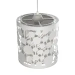 GloboStar® PETAL 203-0065 Μοντέρνο Κρεμαστό Φωτιστικό Καπέλο Μονόφωτο 1 x E27 IP20 Λευκό Πλαστικό - Μ23.5 x Π23.5 x Υ76cm - Image 6