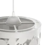 GloboStar® PETAL 203-0065 Μοντέρνο Κρεμαστό Φωτιστικό Καπέλο Μονόφωτο 1 x E27 IP20 Λευκό Πλαστικό - Μ23.5 x Π23.5 x Υ76cm - Image 7