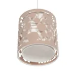 GloboStar® PETAL 203-0066 Μοντέρνο Κρεμαστό Φωτιστικό Καπέλο Μονόφωτο 1 x E27 IP20 Ροζ Πλαστικό - Μ23.5 x Π23.5 x Υ76cm - Image 5