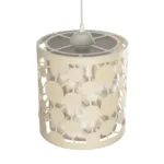 GloboStar® PETAL 203-0067 Μοντέρνο Κρεμαστό Φωτιστικό Καπέλο Μονόφωτο 1 x E27 IP20 Μπεζ Πλαστικό - Μ23.5 x Π23.5 x Υ76cm - Image 6