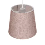 GloboStar® CONEY 203-0072 Μοντέρνο Κρεμαστό Φωτιστικό Καπέλο Μονόφωτο 1 x E27 IP20 Ροζ Ύφασμα - Μ26 x Π26 x Υ25cm - Image 6